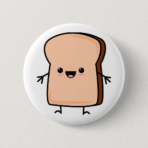 Badge Rond 5 Cm Pain grillé mignon