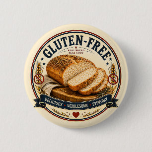 Badge Rond 5 Cm Pain sans gluten