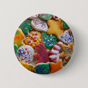 Badge Rond 5 Cm Pains de Noël I Cuisson festive colorée des Fêtes