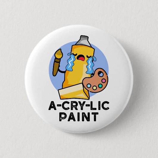 Badge Rond 5 Cm Paint amusant Artiste Pun (Devant)
