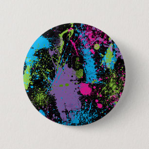Badge Rond 5 Cm Paint Splater