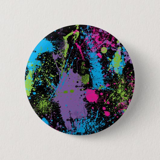 Badge Rond 5 Cm Paint Splater (Devant)