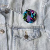 Badge Rond 5 Cm Paint Splater (En situation)