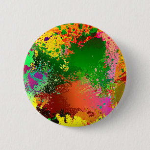 Badge Rond 5 Cm Paint Splatter