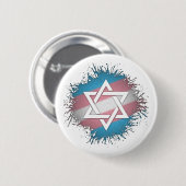 Badge Rond 5 Cm Paint Splatz Transgender Pride Star de David (Devant & derrière)