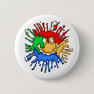 Badge Rond 5 Cm Paint Tube Smile