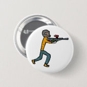 Badge Rond 5 Cm Paintball (Devant & derrière)