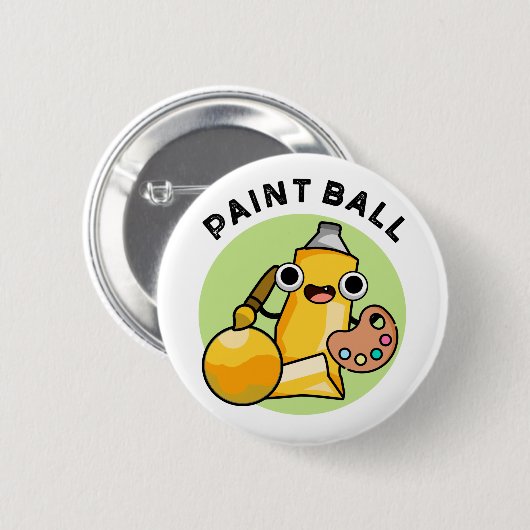 Badge Rond 5 Cm Paintball Funny Paint Pun (Devant & derrière)