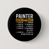 Badge Rond 5 Cm Painter Hourly Rate Funny Painter (Devant)