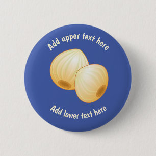 Badge Rond 5 Cm Pair of Pickled Onions on Blue - add funny slogan