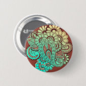 Badge Rond 5 Cm Paisley Ornaments I + votre backgr. & idées (Devant & derrière)