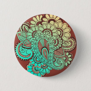 Badge Rond 5 Cm Paisley Ornaments I + votre backgr. & idées