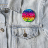 Badge Rond 5 Cm Paisley Rainbow (En situation)