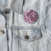Badge Rond 5 Cm Paisley rose (En situation)