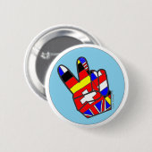 Badge Rond 5 Cm Paix ! (Devant & derrière)