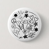 Badge Rond 5 Cm Paix (Devant)