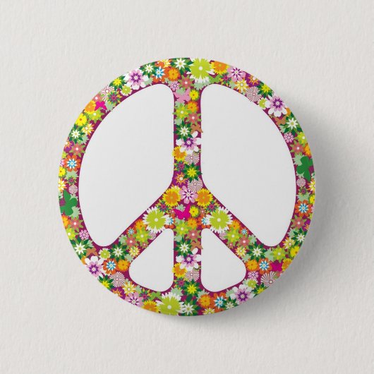 Badge Rond 5 Cm Paix (Devant)