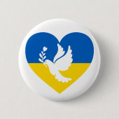 Badge Rond 5 Cm Paix à l'Ukraine (Devant)
