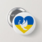 Badge Rond 5 Cm Paix à l'Ukraine (Devant & derrière)