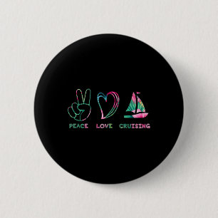 Badge Rond 5 Cm Paix Amour Croisière Famille Croisière Été 