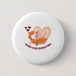 Badge Rond 5 Cm Paix Amour Guinea Gs Citation Drôle Pour Guinea Gs