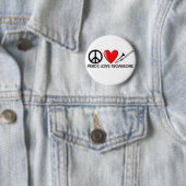 Badge Rond 5 Cm Paix, amour, trombone (En situation)