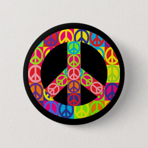Badge Rond 5 Cm Paix chatoyante