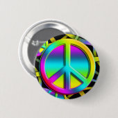 Badge Rond 5 Cm PAIX colorée (Devant & derrière)