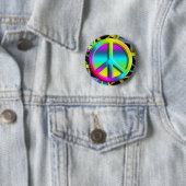 Badge Rond 5 Cm PAIX colorée (En situation)