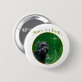 Badge Rond 5 Cm Paix d'Affenpinscher (Devant & derrière)