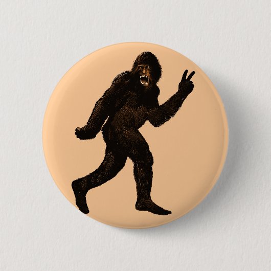 Badge Rond 5 Cm Paix de Bigfoot (Devant)