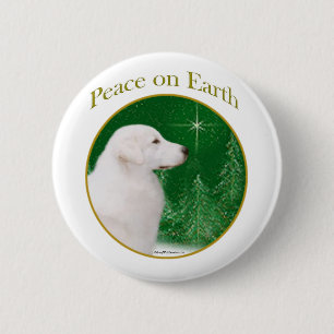 Badge Rond 5 Cm Paix de Kuvasz