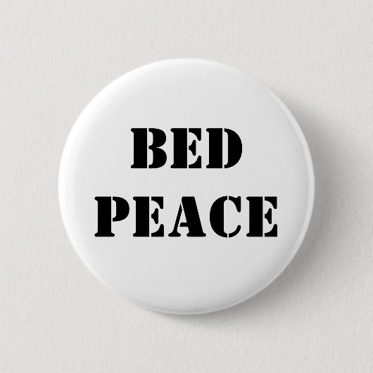 Badge Rond 5 Cm Paix de lit (Devant)