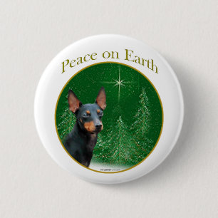 Badge Rond 5 Cm Paix de Manchester Terrier