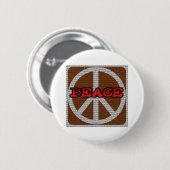 Badge Rond 5 Cm Paix de mur de briques (Devant & derrière)