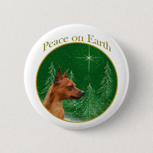 Badge Rond 5 Cm Paix de Pinscher miniature