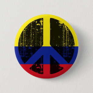 Badge Rond 5 Cm Paix en Colombie