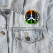 Badge Rond 5 Cm Paix en Inde (En situation)