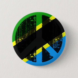 Badge Rond 5 Cm Paix en Tanzanie