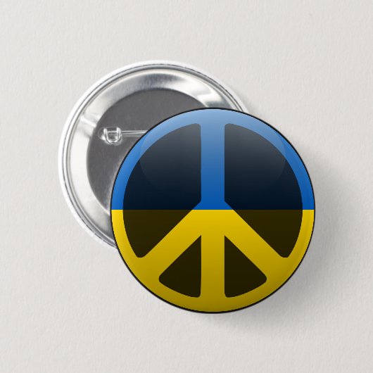Badge Rond 5 Cm Paix en Ukraine (Devant & derrière)