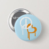 Badge Rond 5 Cm Paix et amour (Devant & derrière)