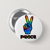 Badge Rond 5 Cm Paix et amour (Devant & derrière)