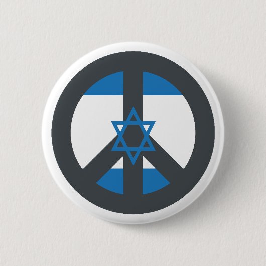 Badge Rond 5 Cm Paix Israël (Devant)