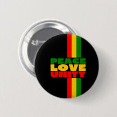 Badge Rond 5 Cm Paix, Leve, unité, bouton de reggae (Devant & derrière)