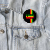 Badge Rond 5 Cm Paix, Leve, unité, bouton de reggae (En situation)