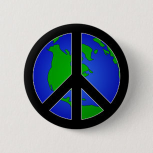 Badge Rond 5 Cm Paix mondiale