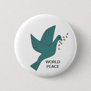 BADGE ROND 5 CM PAIX MONDIALE