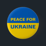 Badge Rond 5 Cm Paix pour l'Ukraine Pavillon ukrainien<br><div class="desc">Paix pour l'Ukraine Pavillon ukrainien</div>