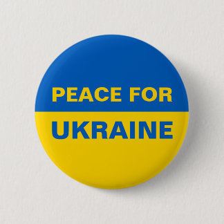 Badge Rond 5 Cm Paix pour l'Ukraine Pavillon ukrainien