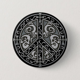 BADGE ROND 5 CM PAIX (RONDE)